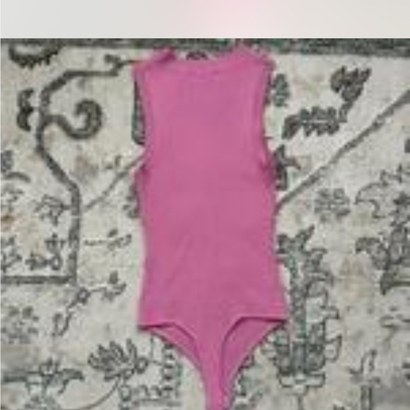 Altar'd State Ribbed Sleeveless Bodysuit in Pink - Picture 6 of 6